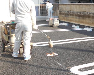 神奈川県の駐車番号の設置工事